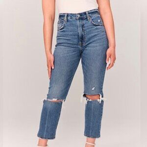 Abercrombie & Fitch Curve Love Ankle Straight Jeans NWT